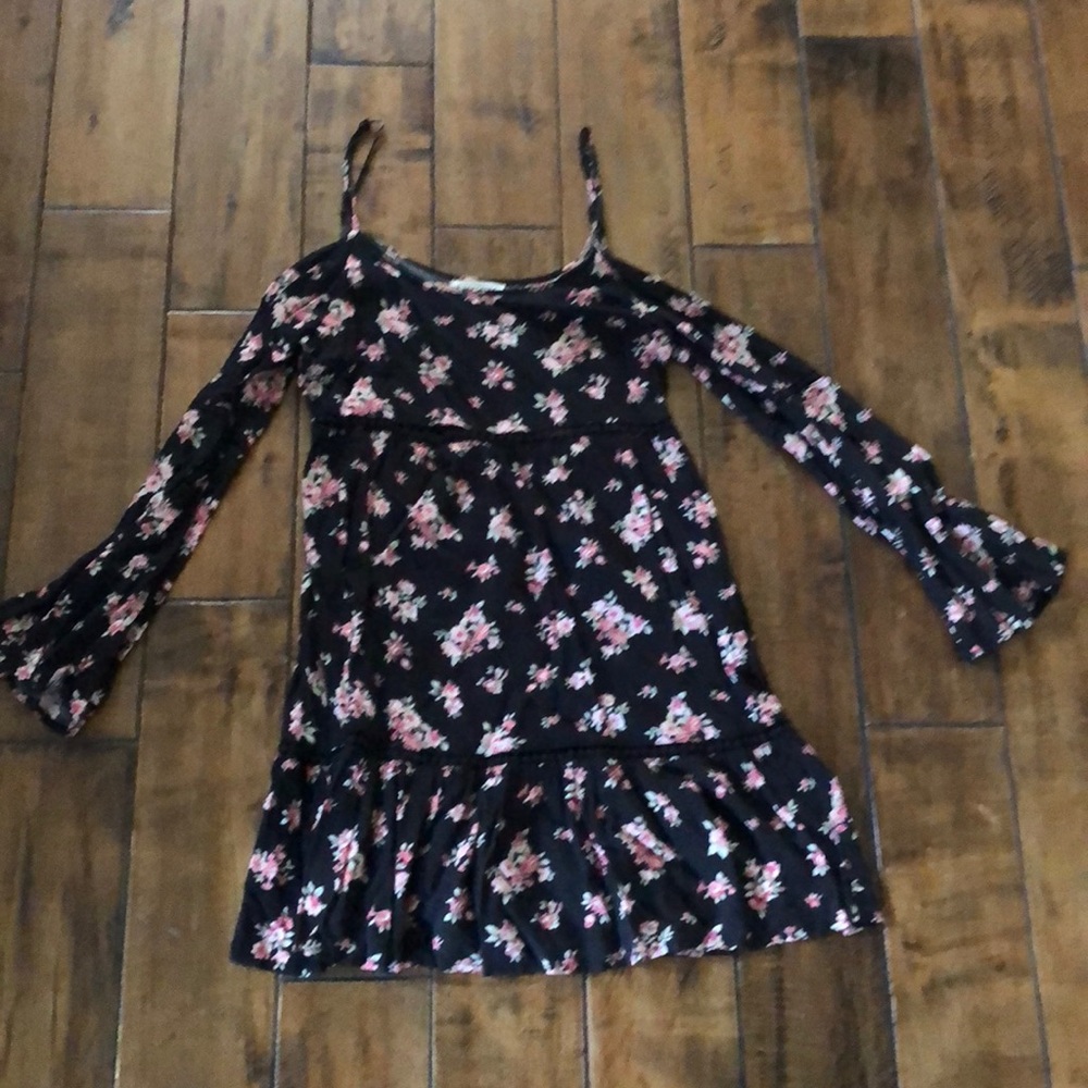 Half shoulder floral dress